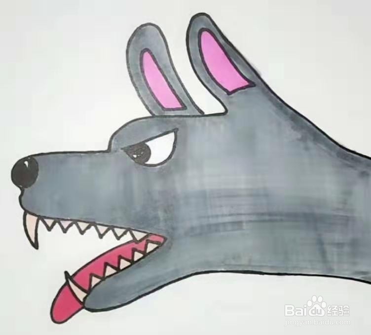 怎么用手掌画狼