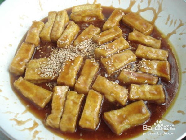 家常菜-糖醋芝麻豆腐