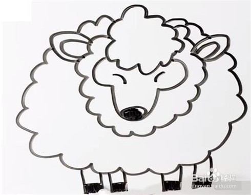 伴儿成长简笔画系列-怎样画小羊简笔画