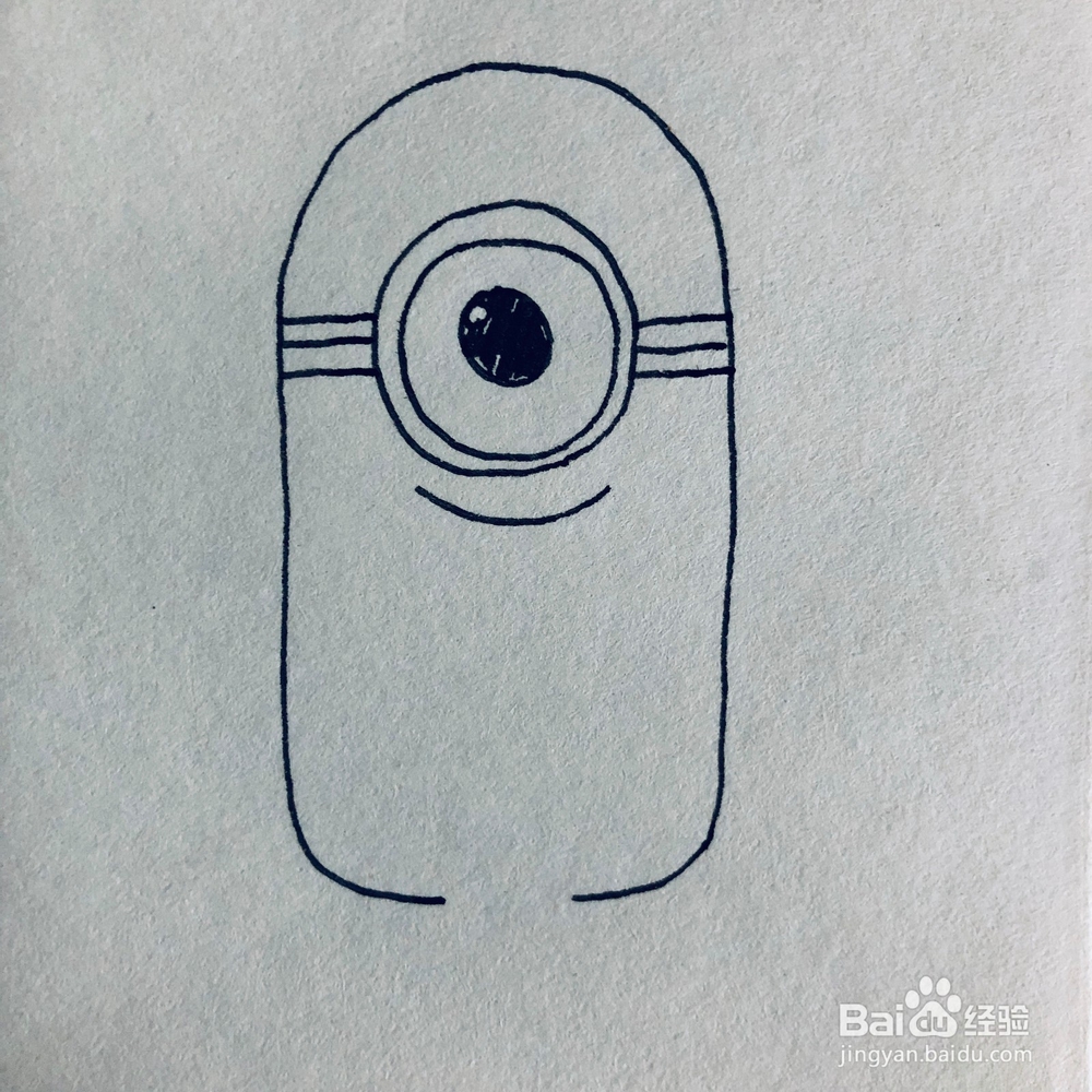 怎么绘画可爱的小黄人卡通简笔画？