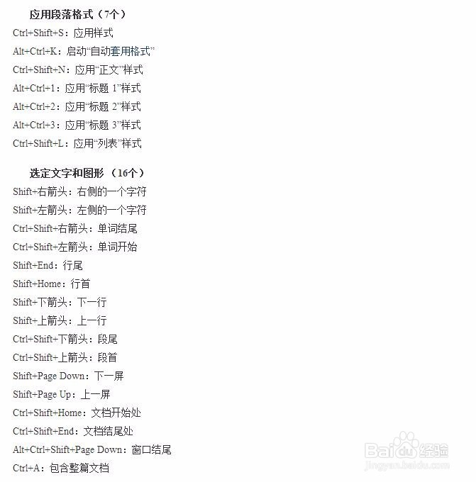 Word常用快捷键分享!