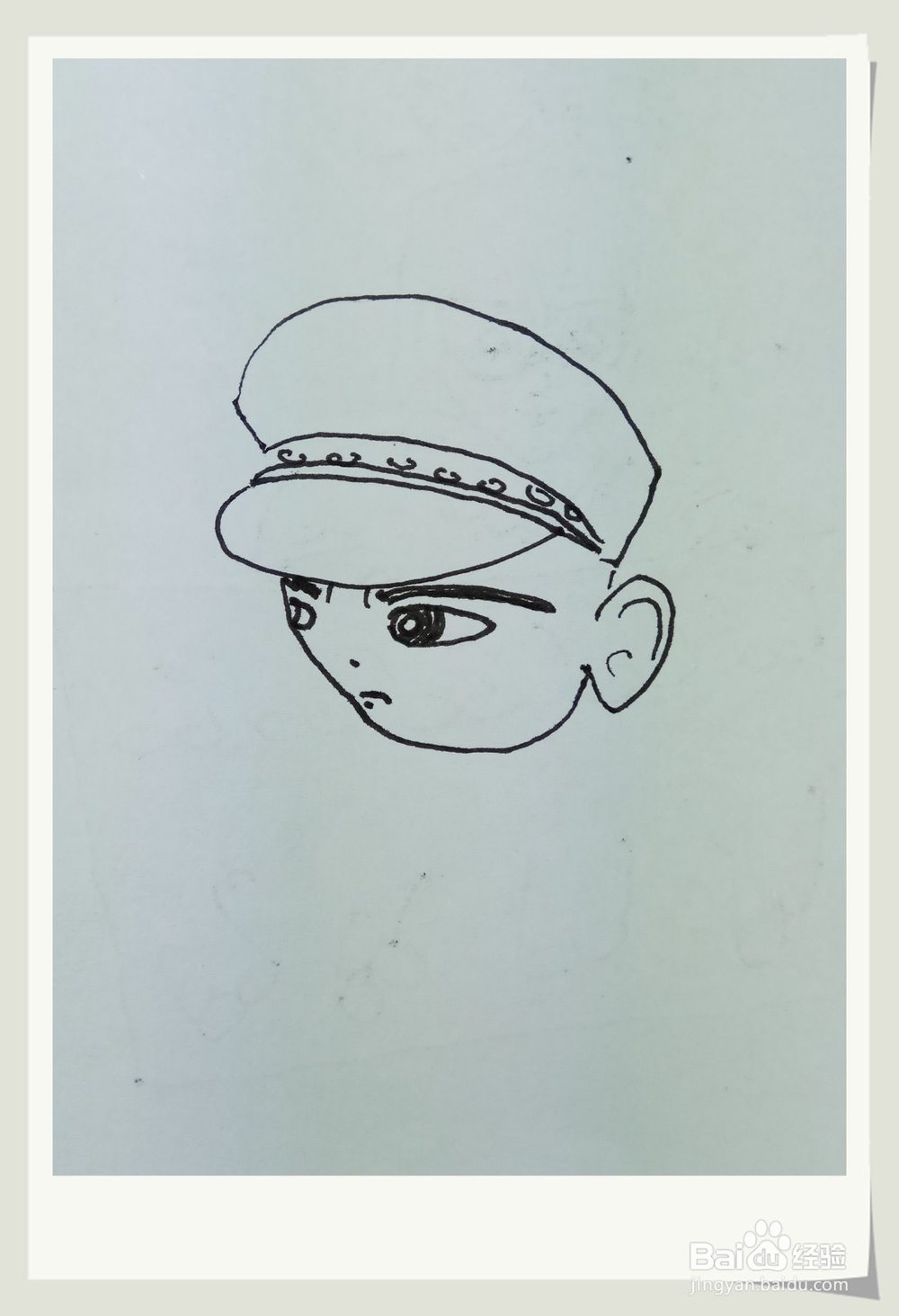 怎样画钢笔画“小警官”