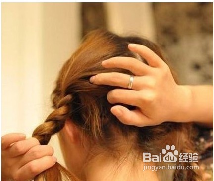 简单韩式编发盘发图解