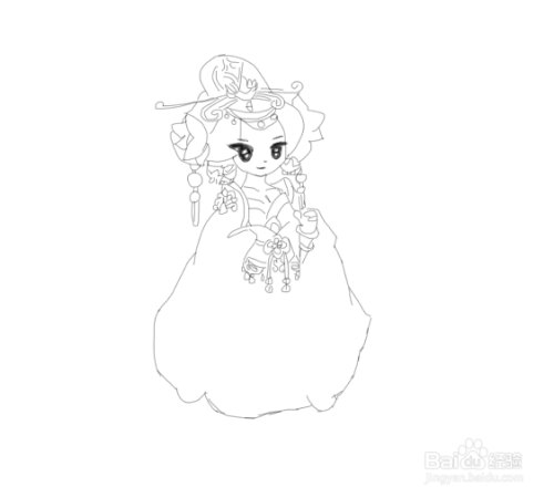 武则天q版人物画画教程