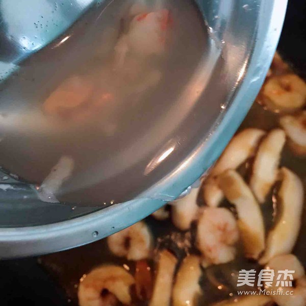 香菇虾仁醮汁上海青