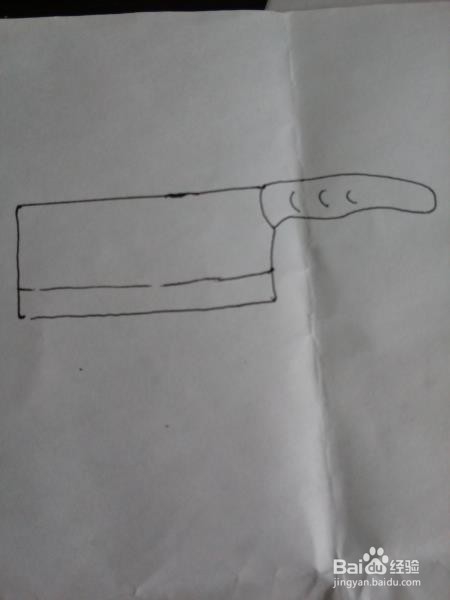 简笔简单画一下菜刀