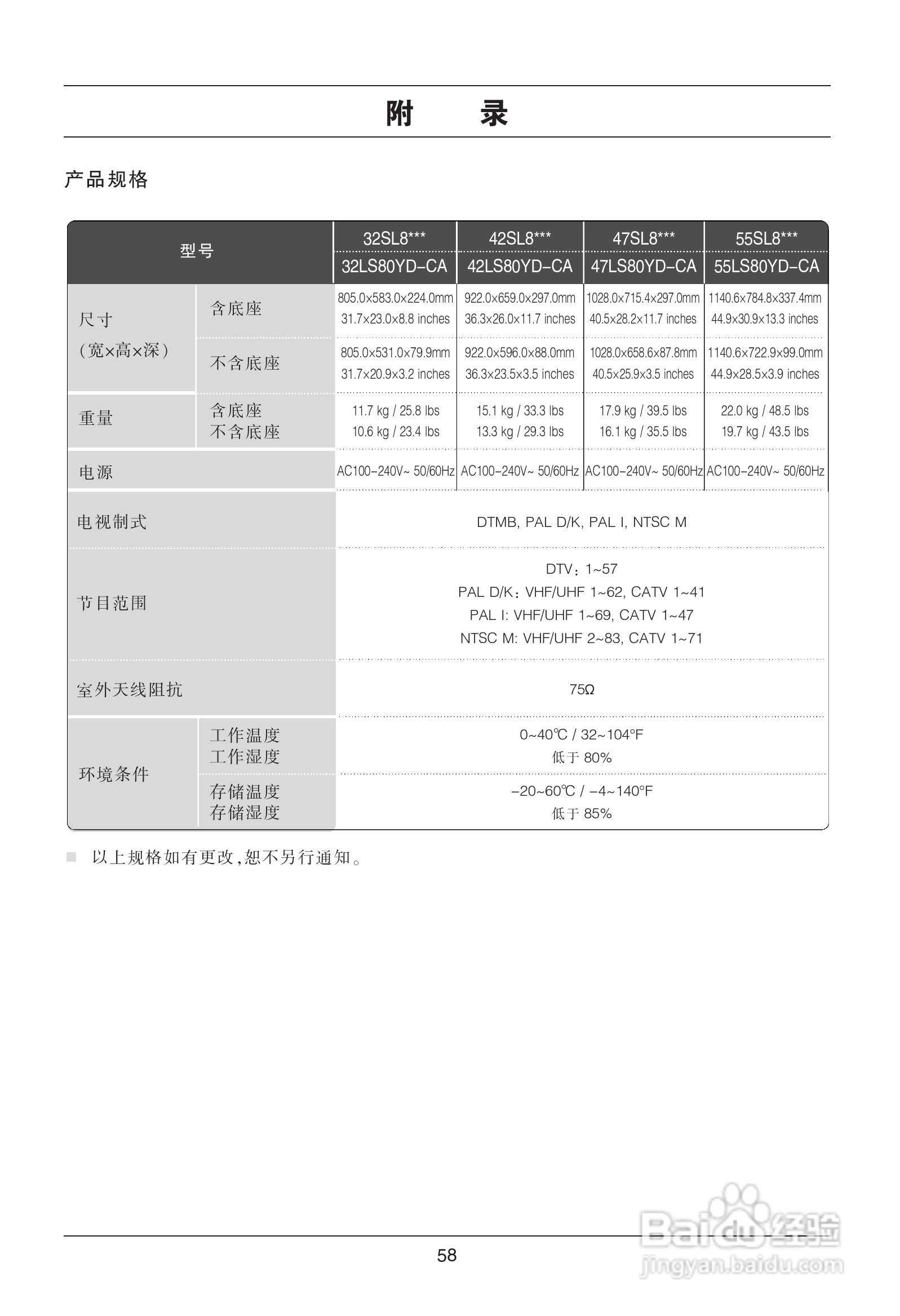 LG 42LH50YD液晶彩电使用说明书:[6]
