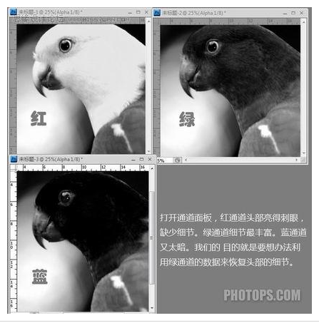 ps教程：用通道混合器还原照片局部细节