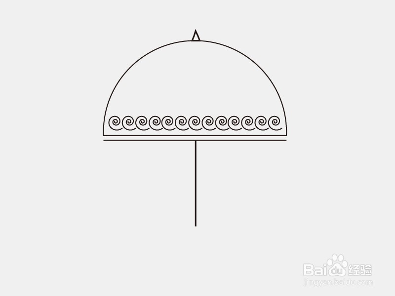 如何用简笔画雨伞