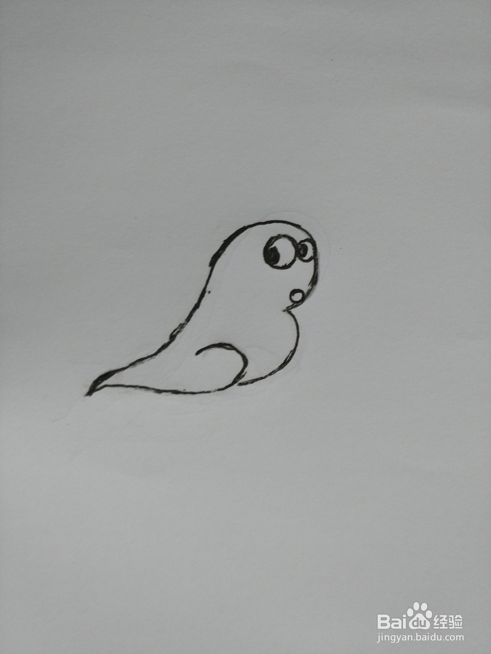 怎么用黑色圆珠笔画画(简单儿童画)