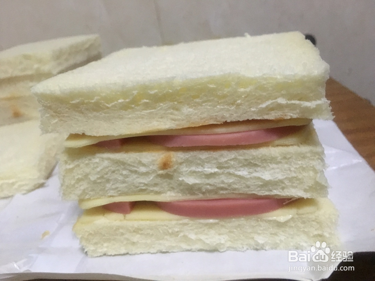 芝士火腿三明治的做法