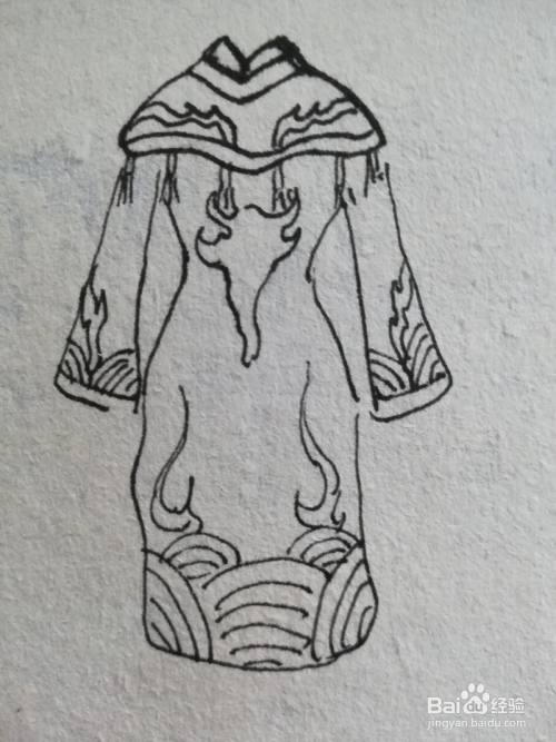 古代嫁衣怎么画