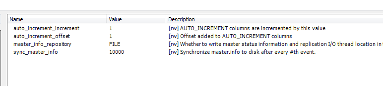 如何使用Workbench查看数据库主库复制系统变量