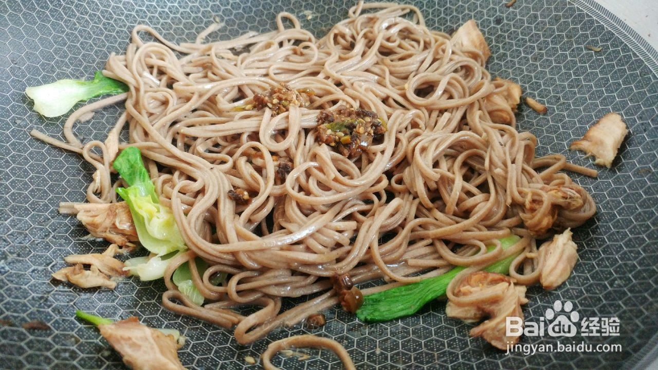 油肉油菜荞麦面的做法
