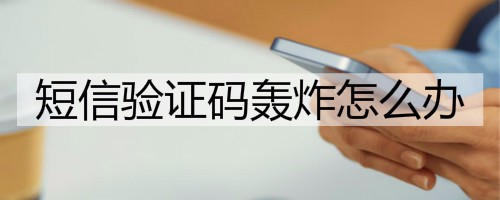 短信验证码轰炸怎么办