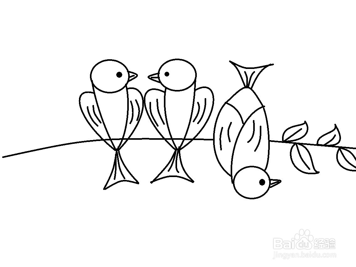 用数字996画小鸟的方法