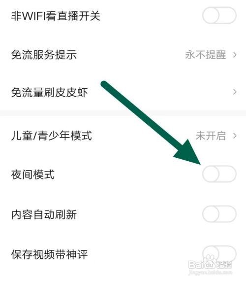 皮皮虾软件如何关闭夜间模式?