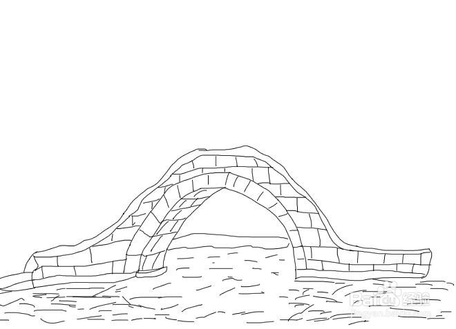 简单的白塔大桥怎么画图片