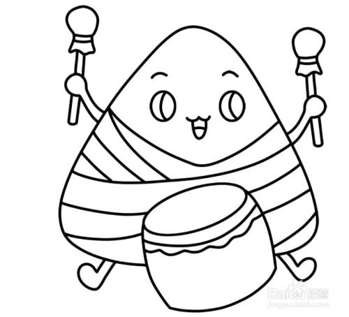 怎么画端午节可爱的粽子