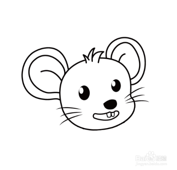老鼠的头像简笔画图片