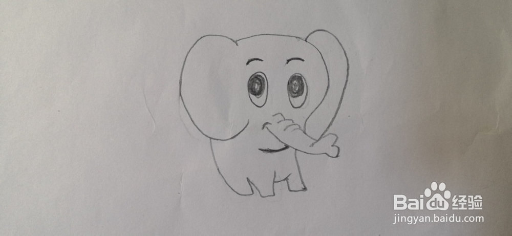 如何画卡通大象简笔画