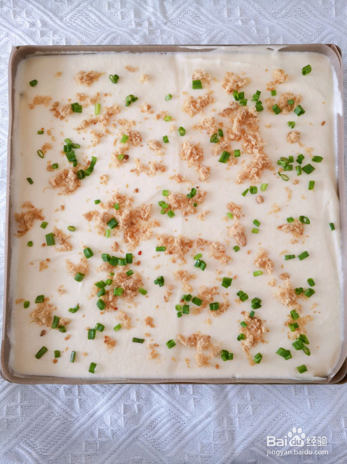 香葱肉松蛋糕卷的做法