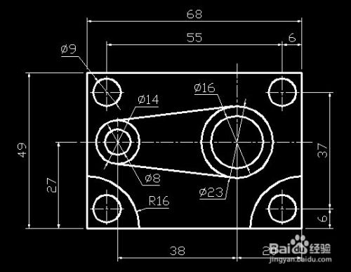 Autocad 基础实操练习手册 13 综合练习 百度经验