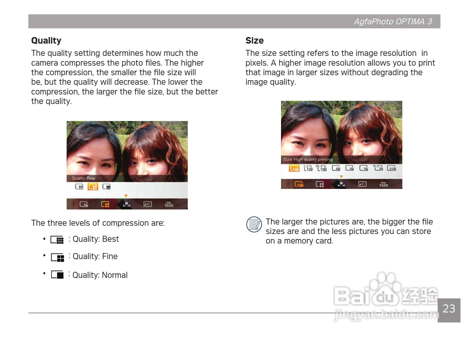 爱克发AgfaPhoto OPTIMA 3数码相机使用说明书:[3]