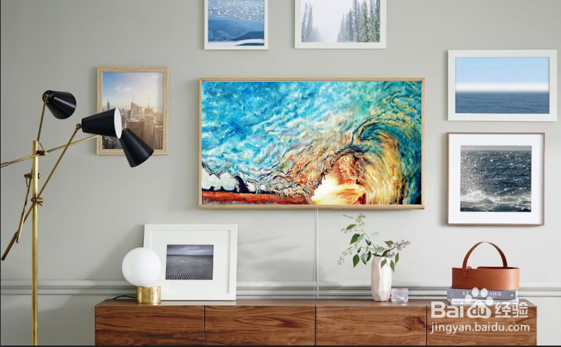 PS给客厅画框更换图片