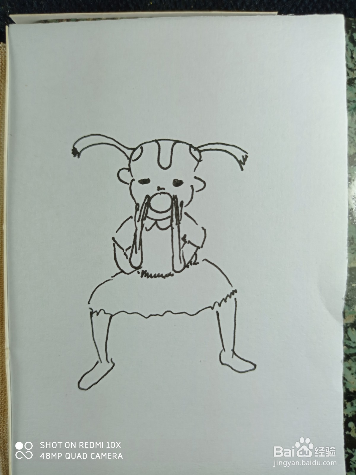 怎样画简笔画大声呼喊的小姑娘