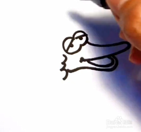 如何简笔画出芝麻街中的卡通人物大鸟