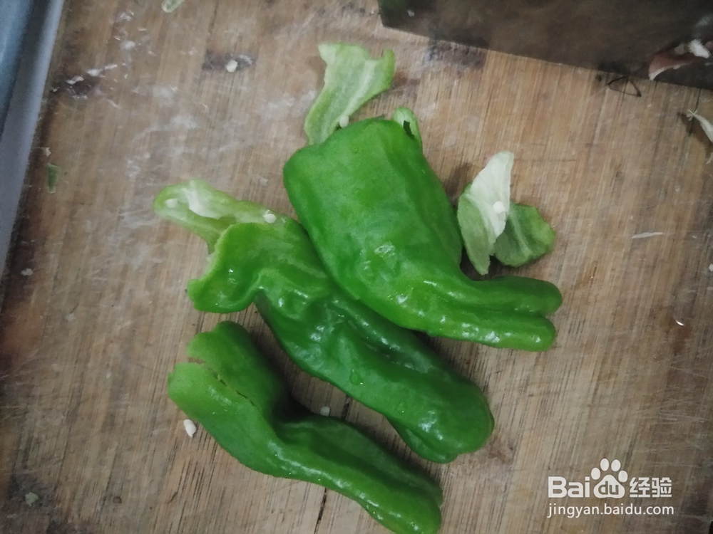 鸭肠炒青椒土豆片