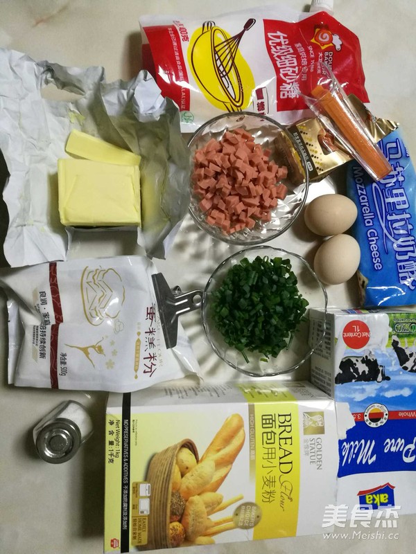 葱香芝士火腿面包