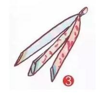 方巾丝巾的多瓣结系法