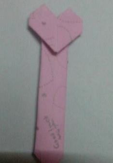 折纸手工心型书签手工折纸教程