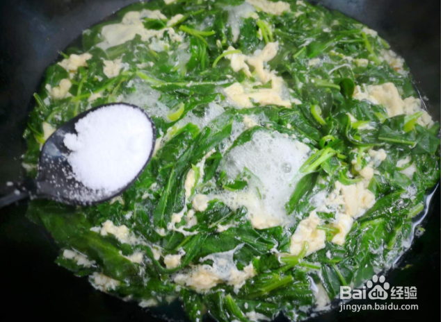 美味空心菜叶鸡蛋汤