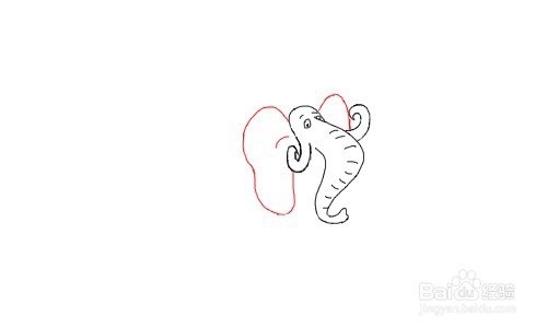 卡通大象简笔画怎么画