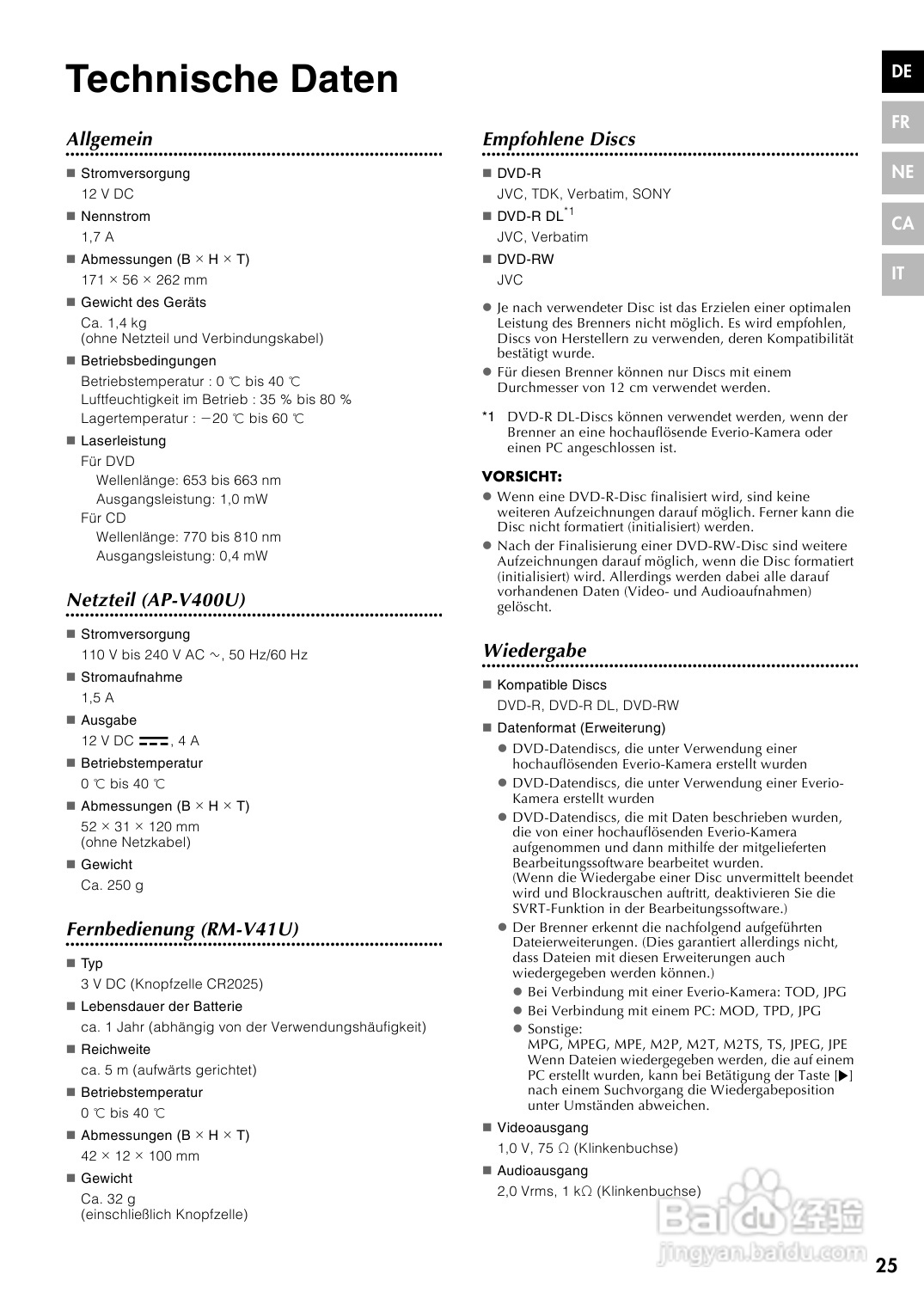 JVC CU-VD40 E/EK/ER刻录机说明书:[2]