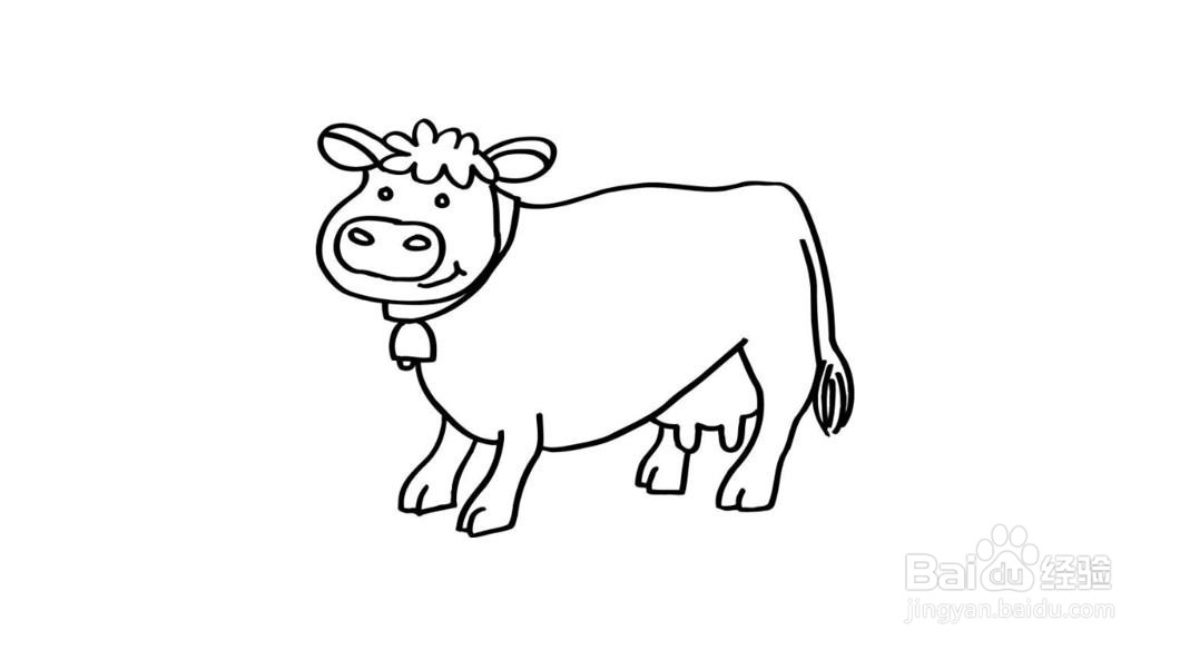 奶牛简笔画画法