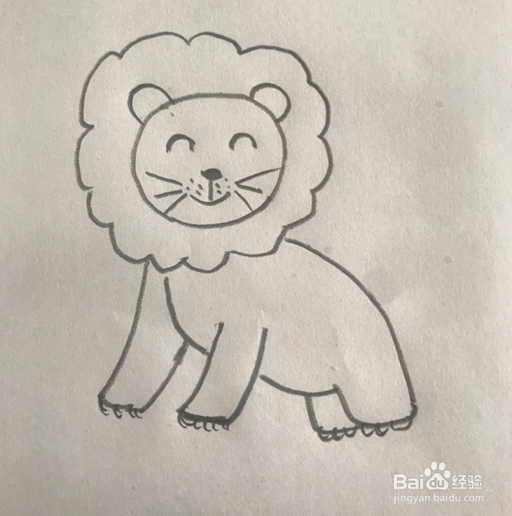 【简笔画】狮子的分步画法