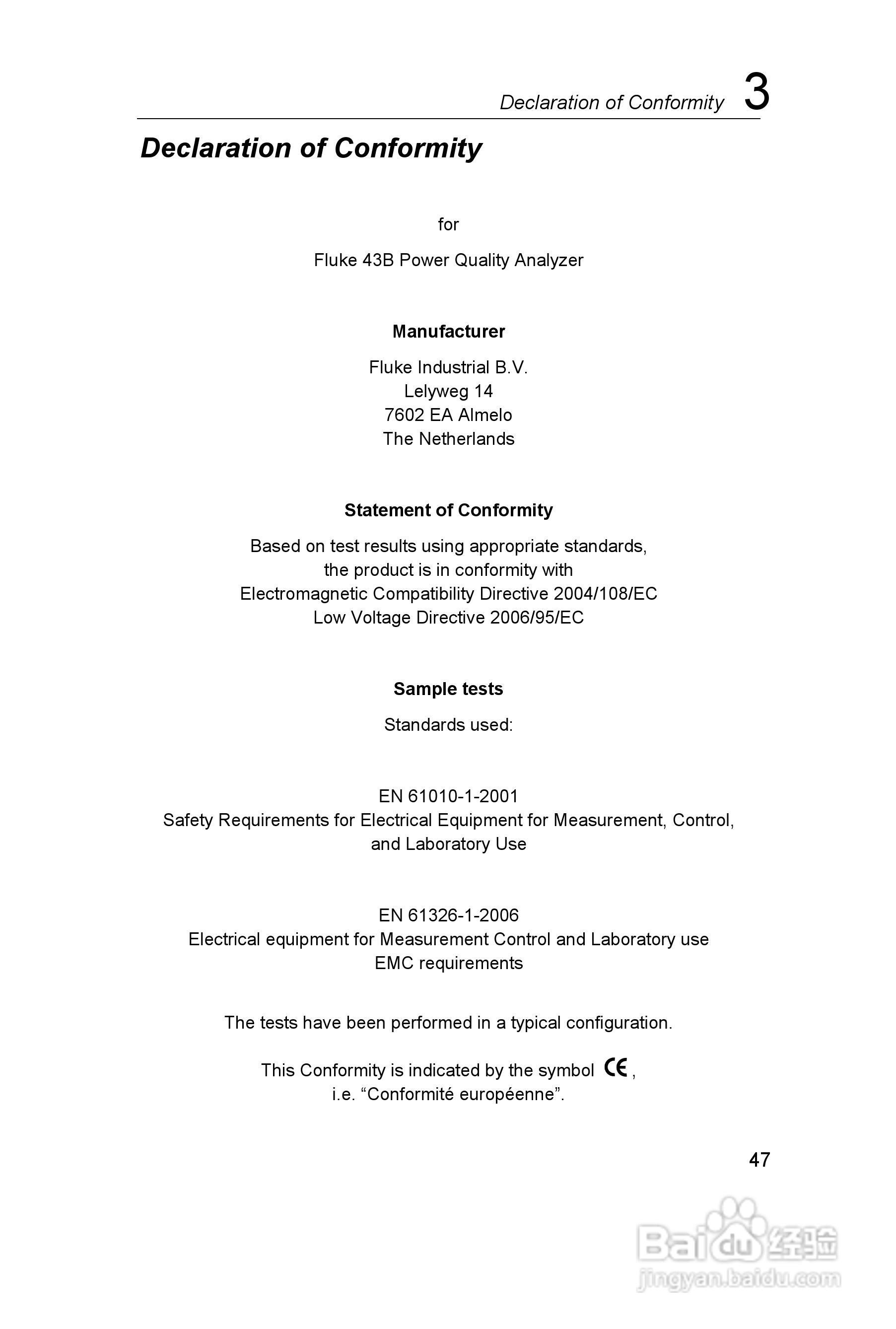 Fluke 43B 电能质量分析仪用户手册:[6]