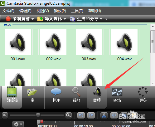 图示软件Camtasia Studio 8如何操作去除噪音