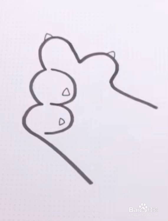 简笔画猫爪怎么画
