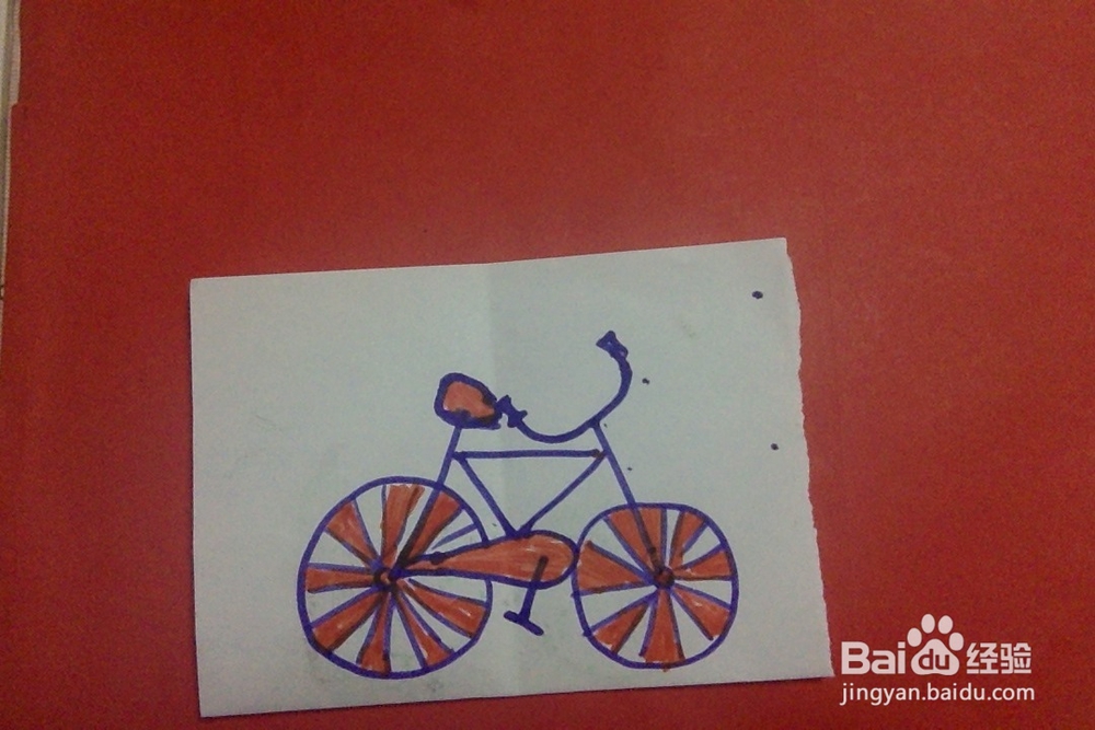 <b>简笔画怎么画自行车的画法儿童学画车子</b>