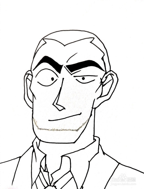 《名侦探柯南》系列之横沟重悟简笔画