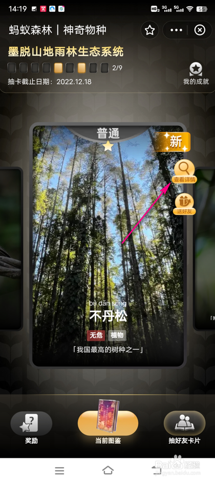 怎么赠送蚂蚁森林神奇物种卡片