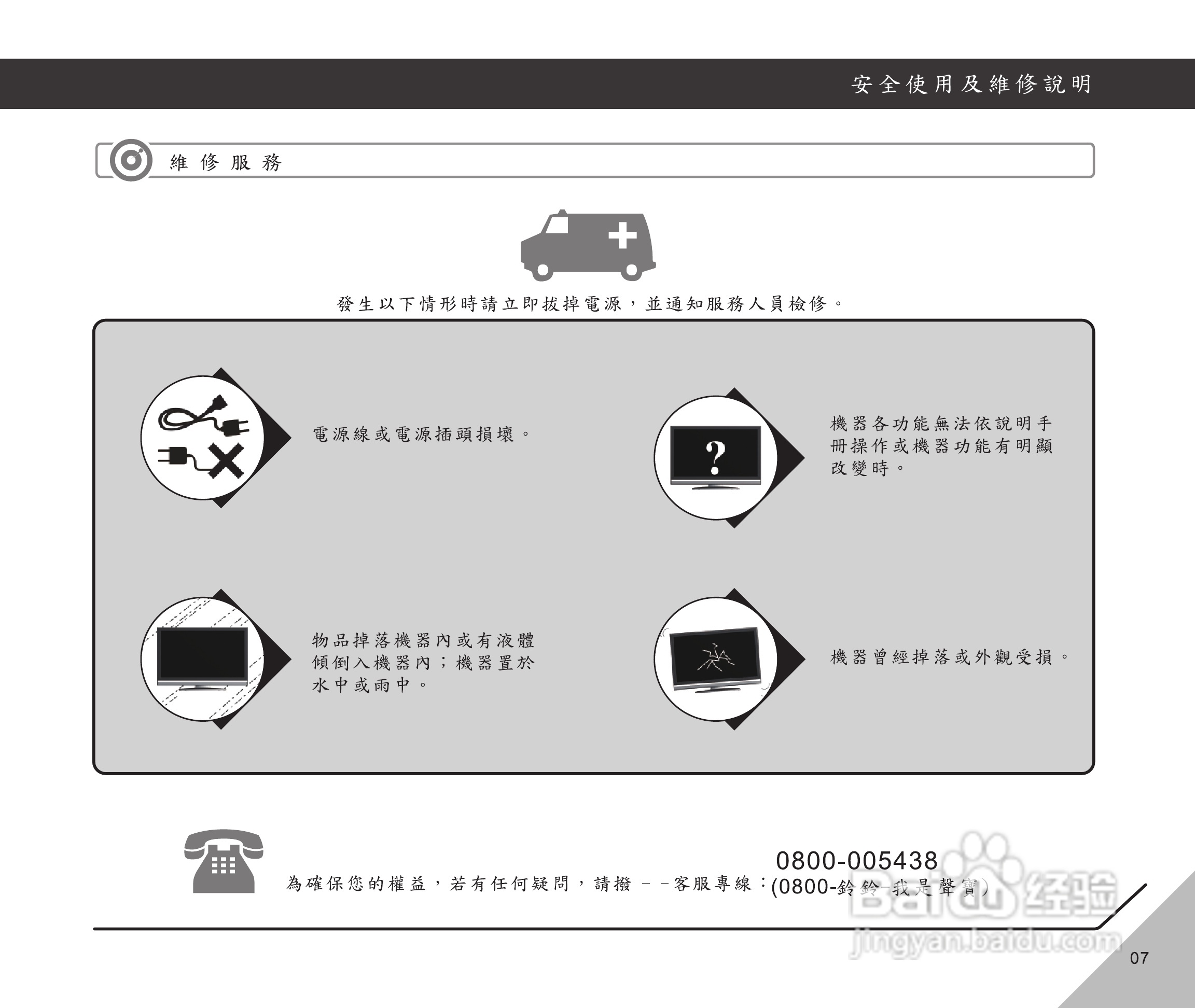 声宝LM-32V820型多媒体液晶显示器说明书:[1]