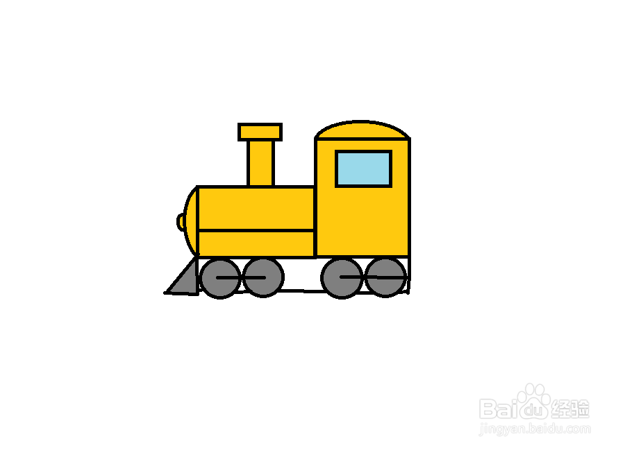 玩具火车简笔画 简单图片