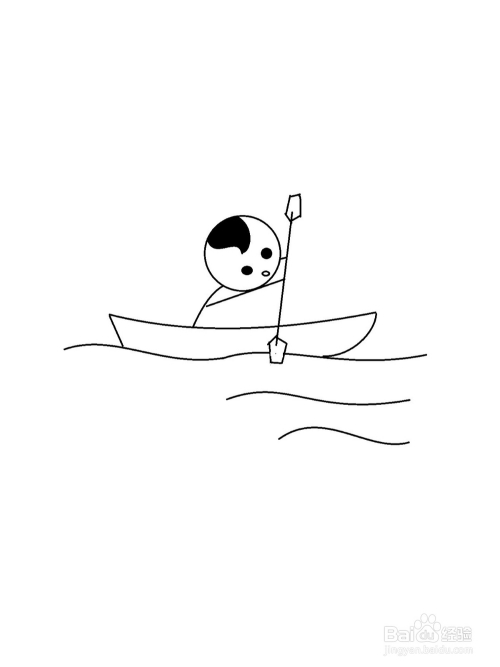 划船小人儿的简单画法