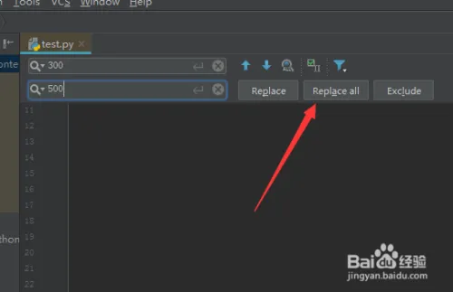 pycharm怎么替换当前内容